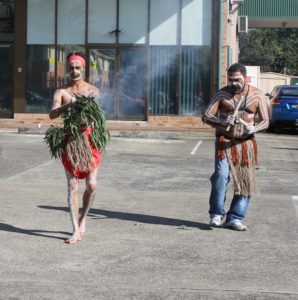 Local Tharawal man Josh Bell conducted the traditional Welcome to Country at the Deadly Yakka in Campbelltown. 