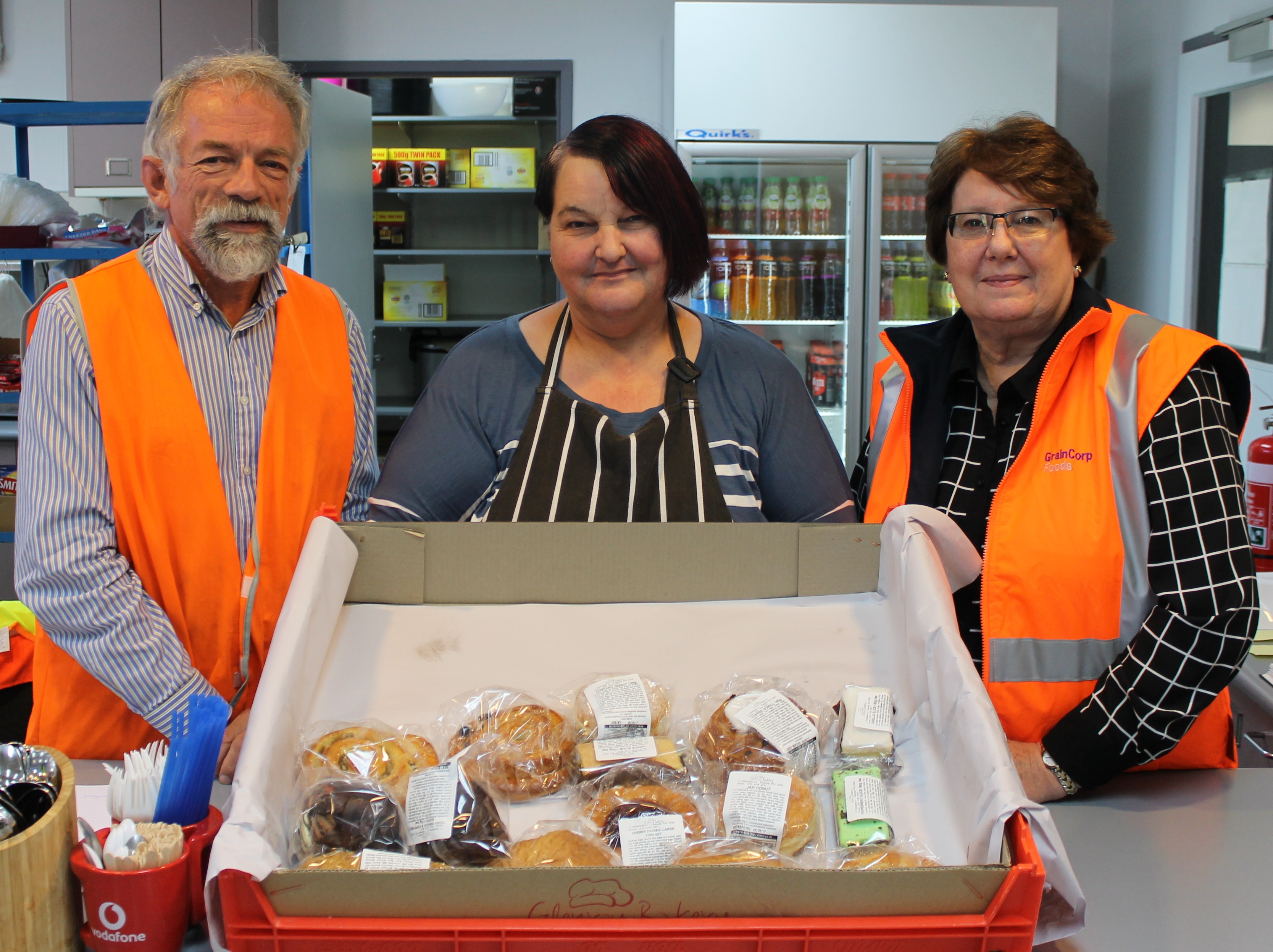 GrainCorp’s Graeme and Liz with MatchWorks job seeker Leanne (middle).